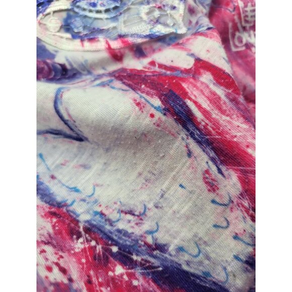 Leoma Lovegrove Women's Petite Medium Angels Artsy Top Purple Pink - Picture 8 of 8